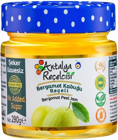 Antalya Reçelcisi Bergamot Kabuğu Reçeli 290g Şekeri Meyveden