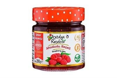 Antalya Reçelcisi Şekersiz Ahududu Reçeli 290g Cam Kavanoz