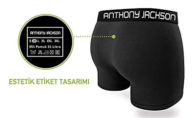 ANTHONY JACKSON 6LI KUTU PREMIUM BOXER RONIN (SİYAH-FÜME-LACİ-BORDO, 3XL)