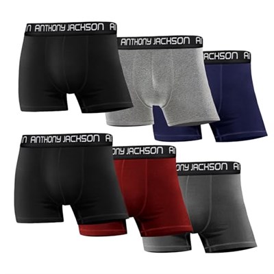 ANTHONY JACKSON 6LI KUTU PREMIUM BOXER RONIN (SİYAH-FÜME-LACİ-BORDO, 3XL)