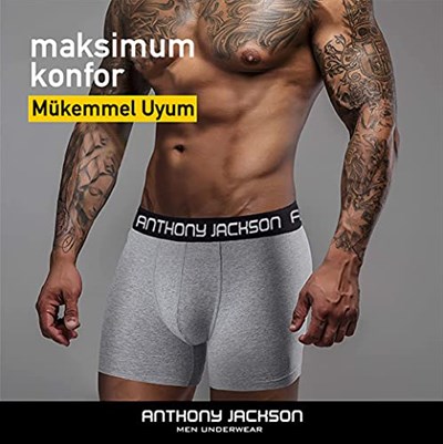 ANTHONY JACKSON 6LI KUTU PREMIUM BOXER RONIN (SİYAH-FÜME-LACİ-BORDO, 3XL)