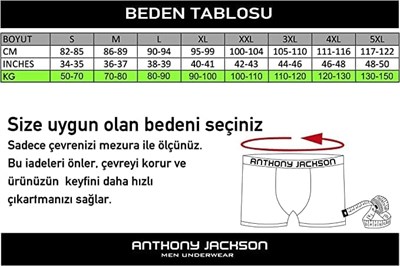 Anthony Jackson Likralı 3lü Kutu Premium Erkek Boxer Özel Kolleksiyon