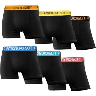 Anthony Jackson Likralı 6lı Kutu Premium Erkek Boxer Color