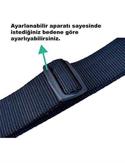 Anti Alerjik Plastik Klipsli Taktikal Tarz Ayarlanabilir Bez Kemer