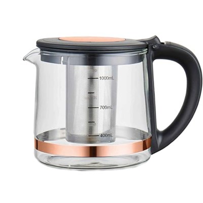 Any Morning 1 L Cam Demlikli 2 L Çelik Su Isıtıcılı Çay Makinesi, Kablosuz Tabanlı DE23203SX