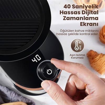 Any Morning SH25836B Dijital Zamanlayıcılı 25 Öğütme Ayarlı Elektrikli Kahve Öğütücü