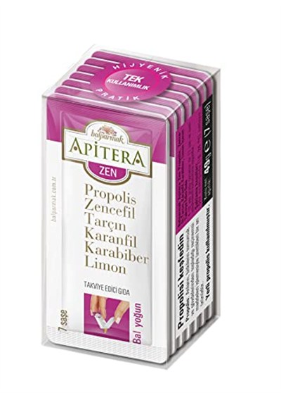 Apitera Zen 7 g x 7 Adet (Zencefil, Propolis, Tarçın, Karanfil, Karabiber, Limon, Bal)
