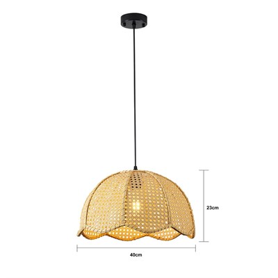 Apliqa Alvise Tekli Hazeran Model Rattan Modern Tasarım Oturma Odası Avize