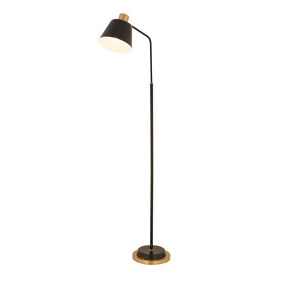 Apliqa Arrigo Siyah Retro Başlıklı Modern Dekoratif Köşe Lambader