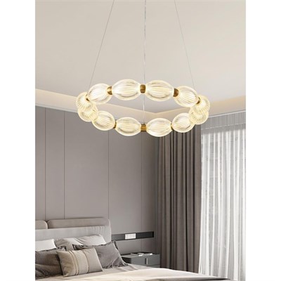 Apliqa Aspen 12li Yuvarlak 56 Watt Eskitme Sarkıt 3 Renkli Led Avize