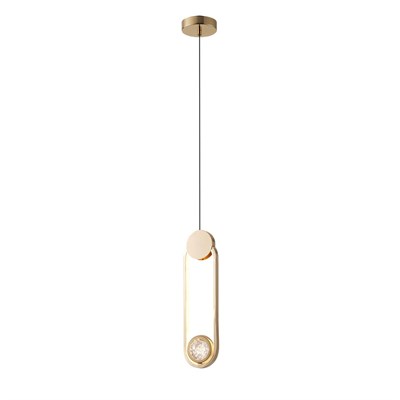 Apliqa Beckett Tekli 12 Watt Gold Sarkıt 3 Renkli Led Avize