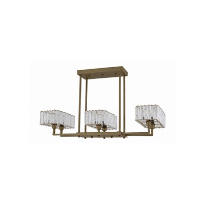 Apliqa Brambles 6lı Eskitme Kristalli Taşlı Modern Tasarım Kristal Salon Avize