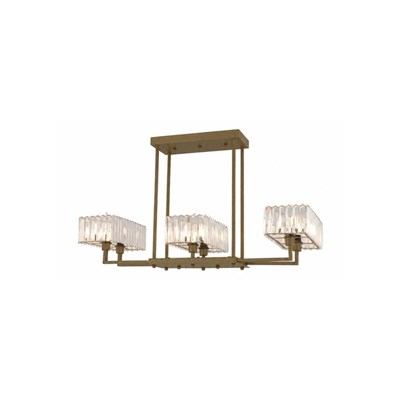Apliqa Brambles 6lı Eskitme Kristalli Taşlı Modern Tasarım Kristal Salon Avize