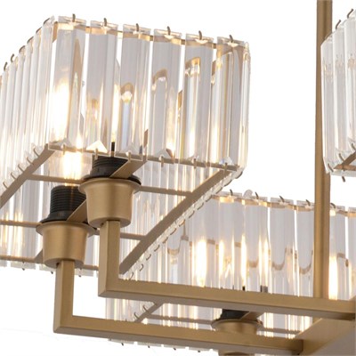 Apliqa Brambles 8li Eskitme Kristalli Taşlı Modern Tasarım Kristal Salon Avize