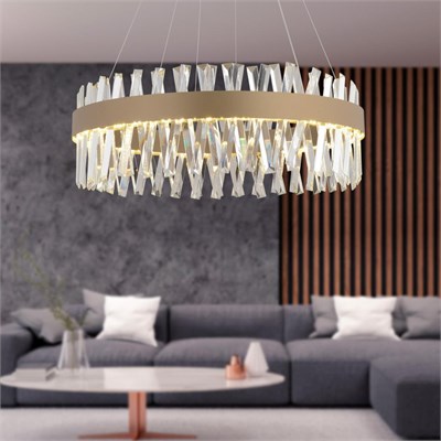 Apliqa Brampton 60lik Eskitme 3 Renkli 112 Watt Ledli Oturma Odası, Salon Avize