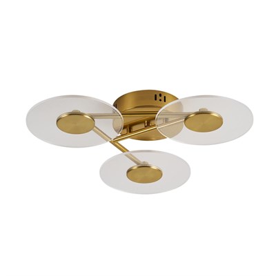 Apliqa Callista 3lü Gold 9 Watt Plafonyer 3 Renkli Led Avize