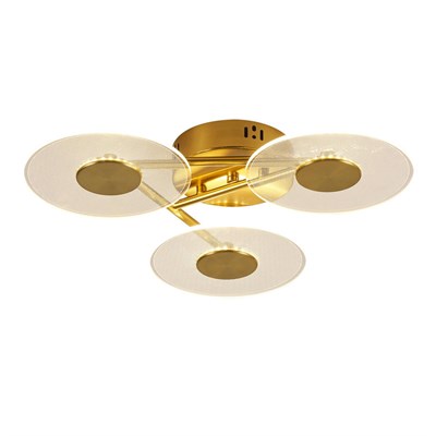 Apliqa Callista 3lü Gold 9 Watt Plafonyer 3 Renkli Led Avize