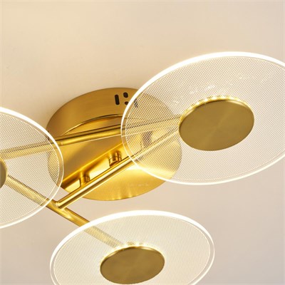 Apliqa Callista 3lü Gold 9 Watt Plafonyer 3 Renkli Led Avize