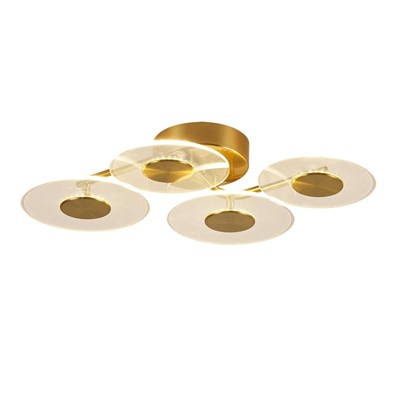 Apliqa Callista 4lü Gold 12 Watt Plafonyer 3 Renkli Led Avize