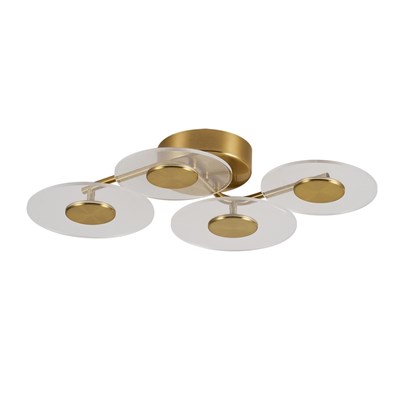 Apliqa Callista 4lü Gold 12 Watt Plafonyer 3 Renkli Led Avize