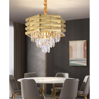 Apliqa Corde 40lık Gold Kaplamalı Kristal Avize