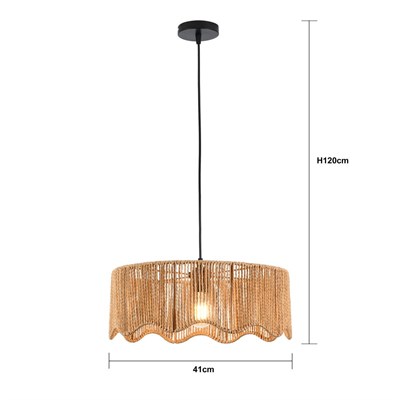 Apliqa Cosmo Hasır Rattan Bohem Model Sarkıt Koridor, Salon Avize