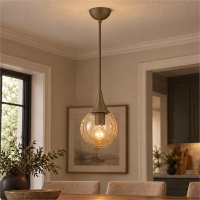 Apliqa Damla Tekli Bal Camlı Eskitme Modern Sarkıt Mutfak Salon Sarkıt Avize