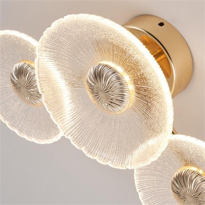 Apliqa Darra 3lü Gold 9 Watt Plafonyer 3 Renkli Led Avize