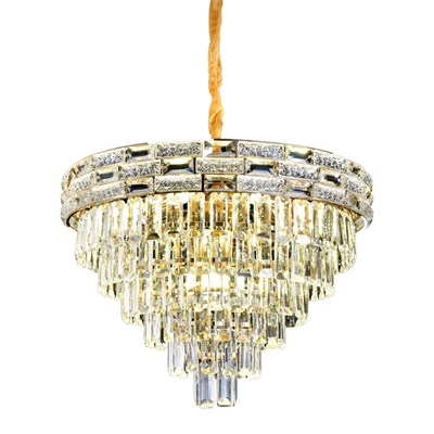 Apliqa Dolares 60lık Gold 40 Watt Kristal Taşlı Oturma Odası, Modern Salon Avize