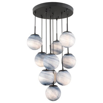 Apliqa Efser 10lu Yuvarlak Avi̇ze Modern Oturma Odası Salon Sarkıt Avize