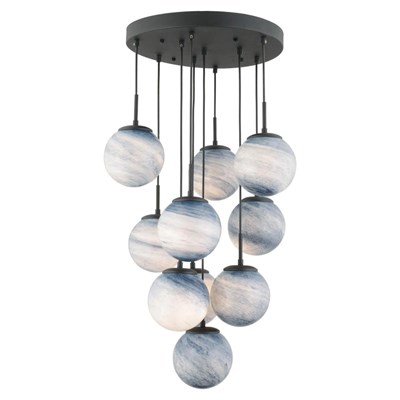 Apliqa Efser 10lu Yuvarlak Avi̇ze Modern Oturma Odası Salon Sarkıt Avize