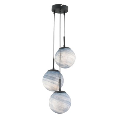 Apliqa Efser 3lü Yuvarlak Modern Oturma Odası Salon Sarkıt Avize