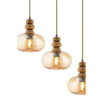 Apliqa Elodie 5li Sıralı Bohem Modern Sarkıt Salon Avize