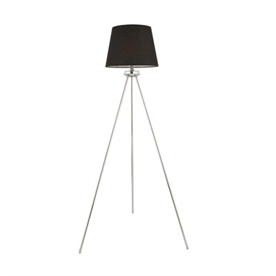 Apliqa Epona Siyah Şapkalı Krom Modern Dekoratif Salon Lambader