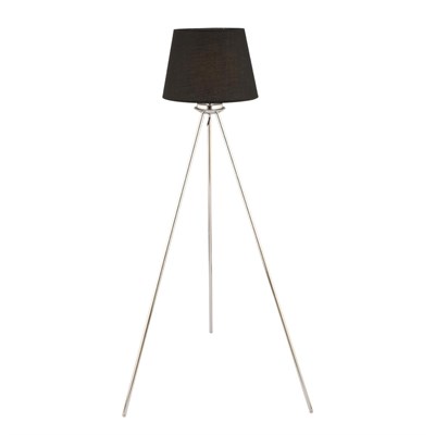 Apliqa Epona Siyah Şapkalı Krom Modern Dekoratif Salon Lambader