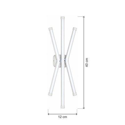 Apliqa Estela Beyaz 25 Watt Modern Tasarım Banyo Koridor Ledli Salon Aplik
