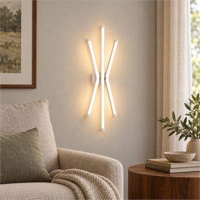 Apliqa Estela Beyaz 25 Watt Modern Tasarım Banyo Koridor Ledli Salon Aplik