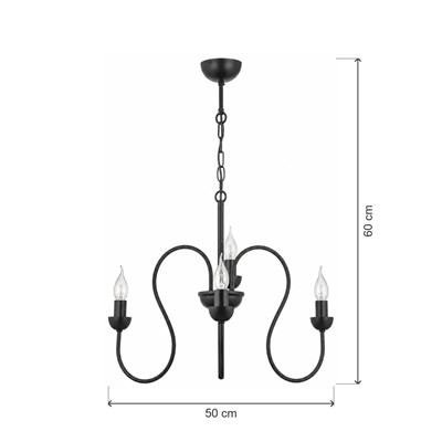 Apliqa Flor 3lü Yuvarlak Siyah Modern Sarkıt Genç Odası Yatak Odası Retro Salon Avize