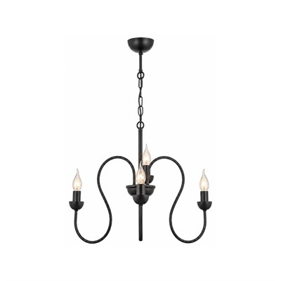Apliqa Flor 3lü Yuvarlak Siyah Modern Sarkıt Genç Odası Yatak Odası Retro Salon Avize