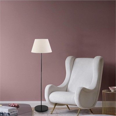 Apliqa Flora Tekli Beyaz Şapkalı Siyah Dekoratif Modern Tasarım Retro Salon Lambader