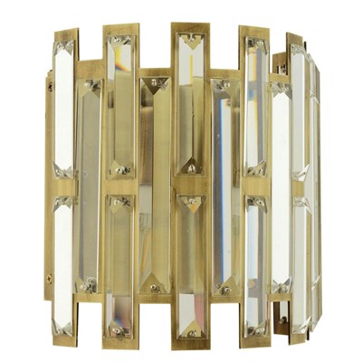 Apliqa Gallıano Eskitme Boyalı Kristal Taşlı Duvar Lambası Yatak Odası-yatak Başı-salon Için Aplik