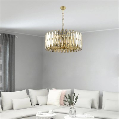 Apliqa Gallıano Eskitme Kristalli, Taşlı Modern Tasarım Kristal Salon Avize