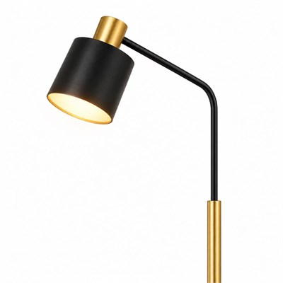 Apliqa Gerodi Siyah Retro Başlıklı Modern Dekoratif Köşe Lambader