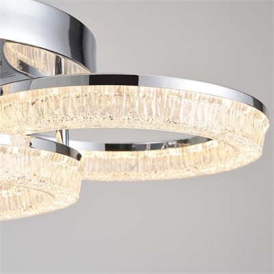Apliqa Gomez 3lü Krom 96 Watt Plafonyer 3 Renkli Led Avize