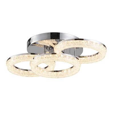 Apliqa Gomez 3lü Krom 96 Watt Plafonyer 3 Renkli Led Avize