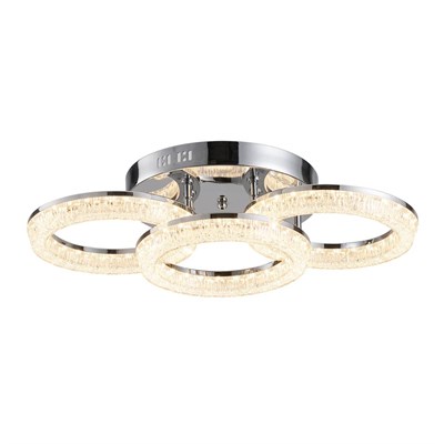 Apliqa Gomez 3lü Krom 96 Watt Plafonyer 3 Renkli Led Avize