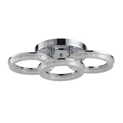 Apliqa Gomez 3lü Krom 96 Watt Plafonyer 3 Renkli Led Avize