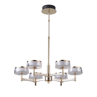 Apliqa Grayson Krom 6lı 72 Watt Yuvarlak 3 Renkli Led Salon Avize