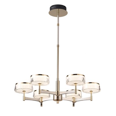 Apliqa Grayson Krom 6lı 72 Watt Yuvarlak 3 Renkli Led Salon Avize