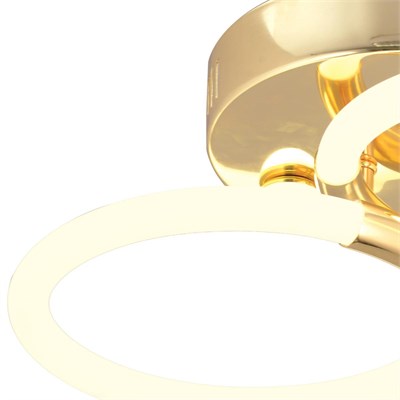 Apliqa Honos 2li Gold 32 Watt Ledli Modern Koridor, Yatak Odası Salon Plafonyer Led Avize